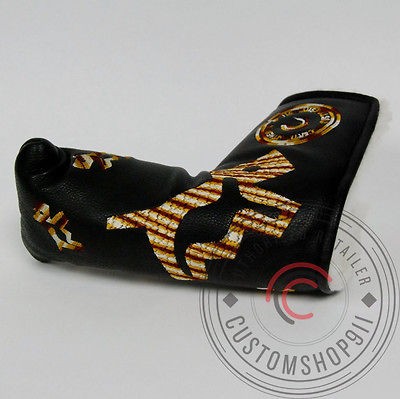   Dog Black Brown cover Headcover fits Scotty Cameron blade Golf putter