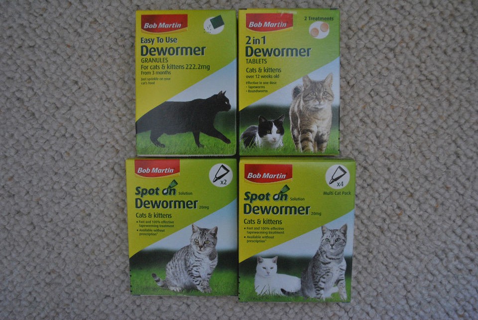 BOB MARTIN DEWORMER SPOT ON, TABLETS, GRANULES FOR CATS