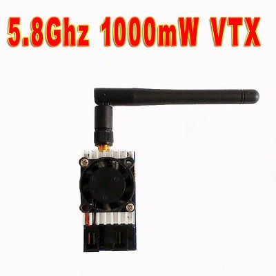   8G 1W 1000MW Video Audio Transmitter TX 5KM for 5.8GHz FPV RX RECEIVER