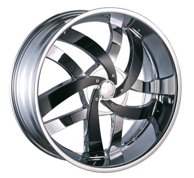 22 inch Velocity VW825 Chrome Wheels Rims 5x5 5x127 +13