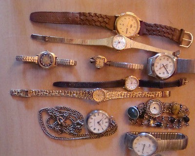 Watches lot10 Hamilton Seiko Vivani Sarah Coventry Clinton TopsAll 