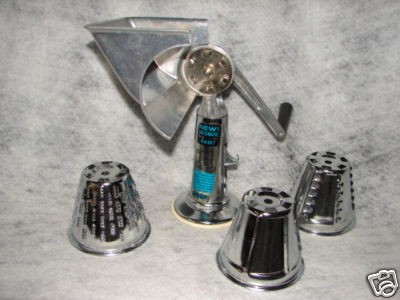 Vintage Vac O Matic Space Salad Maker W/ 3 Attachments