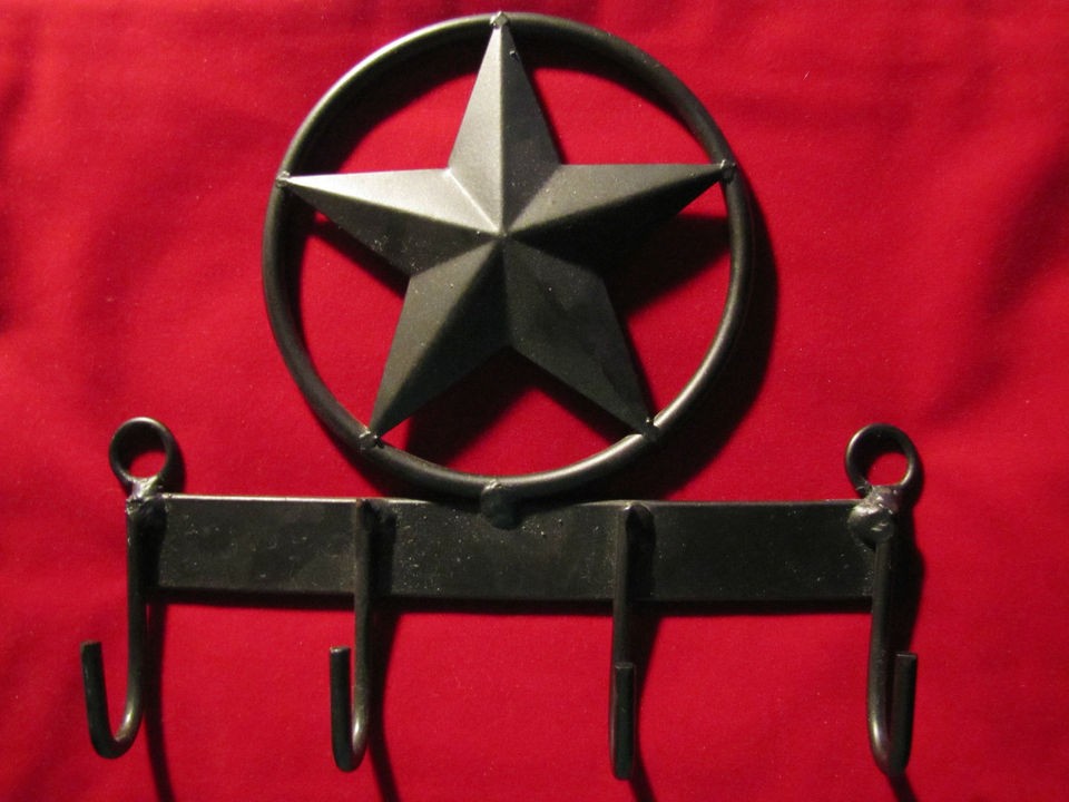 New Metal Texas Star Hat Rack Wall Hook 8 1/2 x 8 Coat Rack Wall 