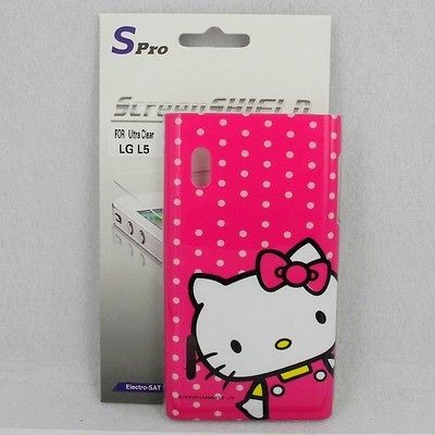   LG Optimus L5 E610/E612 Hello Kitty Case #C + Spro Screen Protector