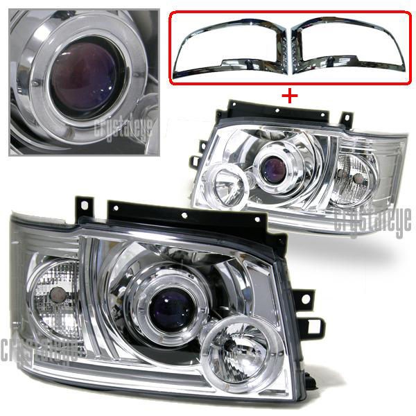   Hiace 05 09 CCFL Angel Eye crystal headlight white&Chrome Cover