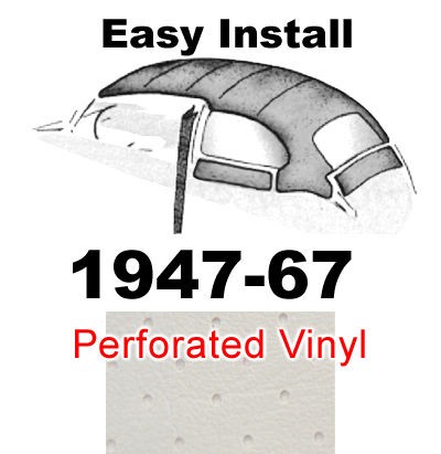 VW BUG EASY INSTALL Headliner 1947 67 BLACK (Fits Beetle)