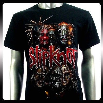 Slipknot Rock Punk Band Music Rider T shirt Sz L Heavy Metal Men Sl25