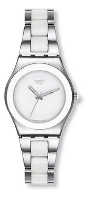 Swatch Womens Irony YLS141G Silver Two tone Stainless Stee​l Swiss 