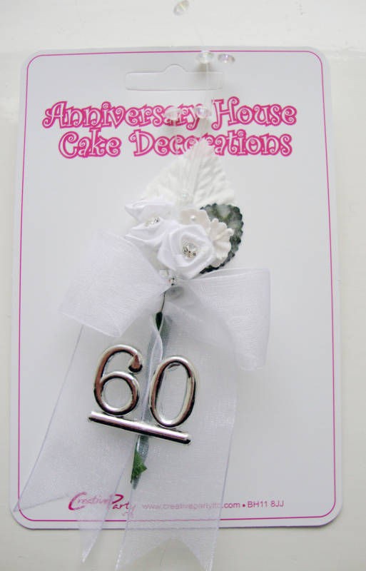 Diamond Wedding 60th Anniversary Cake Spray decoration