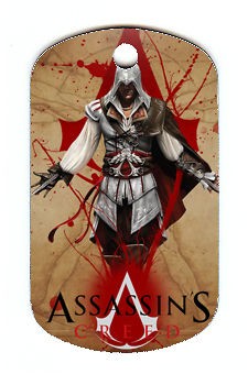 Assassins Creed #3 Dog Tag Necklace [ and Free Chain]