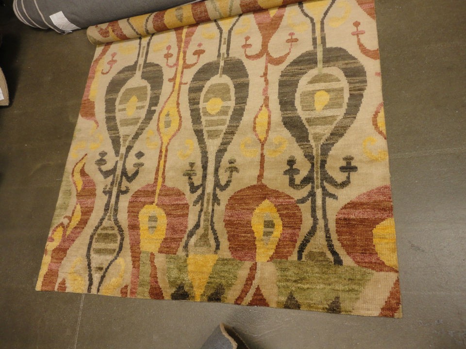   Barn ESMA IKAT HAND KNOTTED RUG 5 X 8 BRAND NEW RETAIL $1,300.00