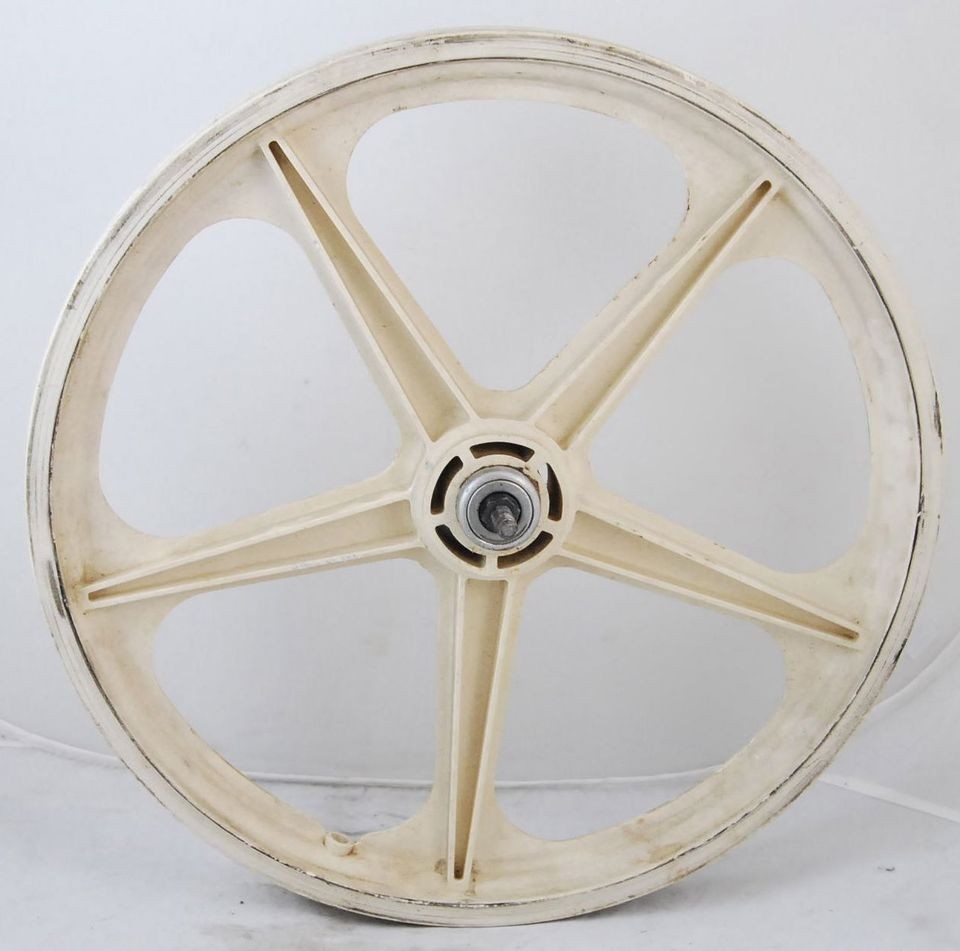 Used White 5 Spoke BMX Bicycle Bike Mag Front Wheel 20 Radical 
