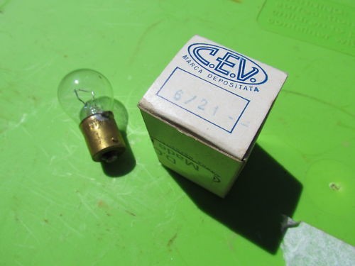 NOS CEV 6 V x 21 W Motron Moped Headlight Bulb