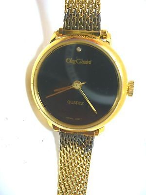 OLEG CASSINI__BLACK FACE__ANALOG/QUARTZ LADIES WATCH