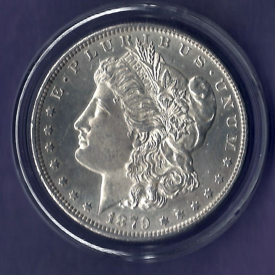 CHOICE BU MS 1879 S MORGAN SILVER DOLLAR *SMOOTH CHEEK*