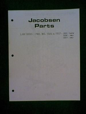 JACOBSEN TRACTOR 1000 SERIES 53201 & 53217 PARTS MANUAL