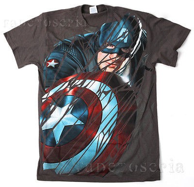   SHIRT TEE FIRST AVENGERS ASSEMBLE MOVIE SHIRT LOGO SHIELD NEW