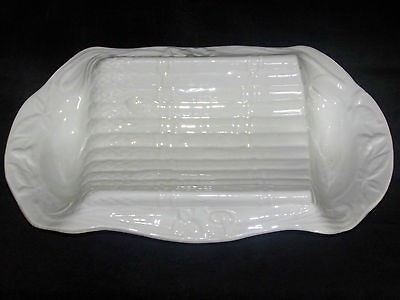 Antique PV France Deeply Molded Asparagus Vegetable Serving Dish 15 