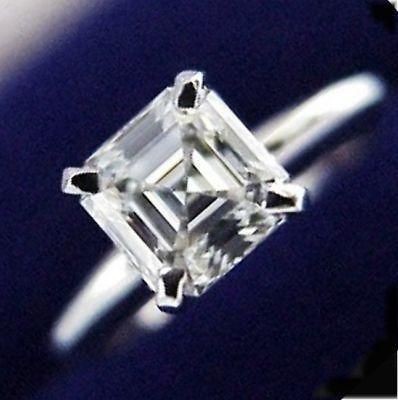 asscher cut diamond ring in Engagement Rings