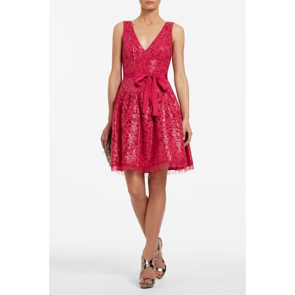 NEW* BCBG Azalea Katarina Sequined Cocktail Dress (NO BELT) 4 $348 