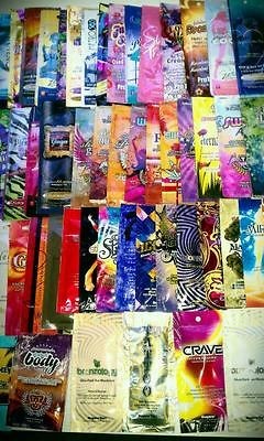 Lot of 10 Assorted Tanning Lotion Sample Packets, New