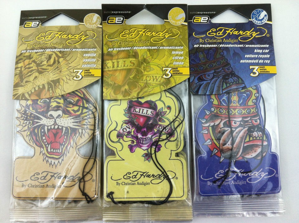   Ed Hardy Hanging Air Freshener Automotive Home Closet Car Bedroom Vent