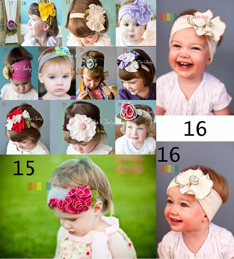 1pc Baby Girl Toddler Cotton Flower Headband Headwear Hair Band Soft 