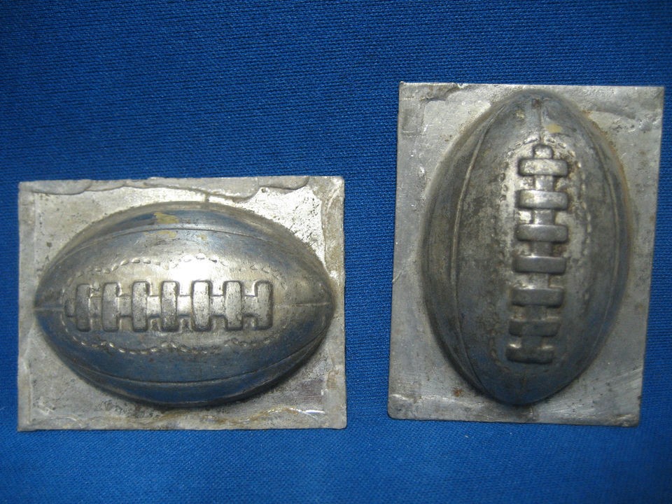   Ball Sports Metal Tin Candy Chocolate Butter Molds Set 2 Good A