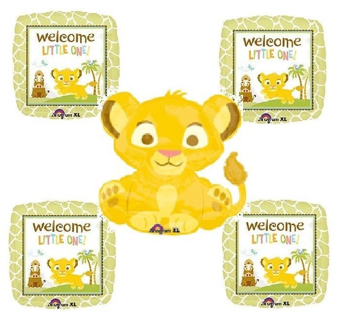 DISNEY LION KING BABY SHOWER balloons Welcome little one Simba KIT OF 