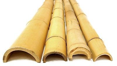 BAMBOO POLES HALF ROUNDS 4X 5 NATURAL MOSO TIMBER BAMBOO TIKI 