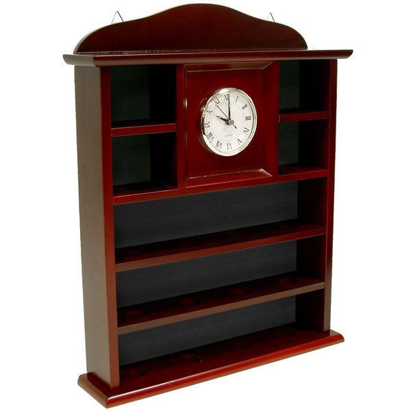 Billiard Ball Holder Pool Room Clock Wooden Shelf 