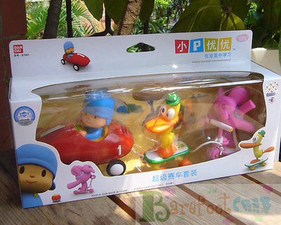   BANDAI POCOYO & FRIENDS Pocoyo Elly Pato NIP Racing PLAY TOY #87061