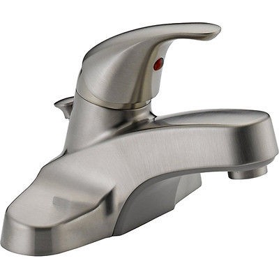   P136LF BN Classic Single Handle Bathroom Sink Faucet Brushed Nickel