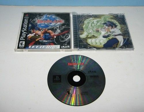 PS1 Playstation Black Label Beyblade Game Complete