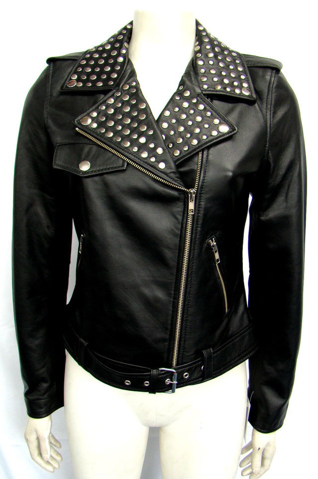 MADONNA GIRLS LADIES ROCK STAR FASHION RETRO BIKER BLACK ITALIAN 