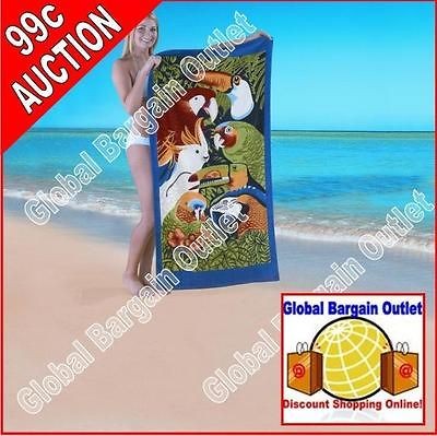 Parrot Design Beach Towel