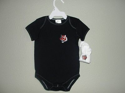 Cincinnati Bengals Baby One Piece 12 18 Months with Socks White NWOT