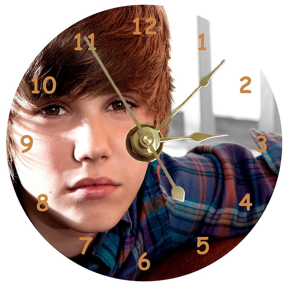 justin bieber clock in Home & Garden