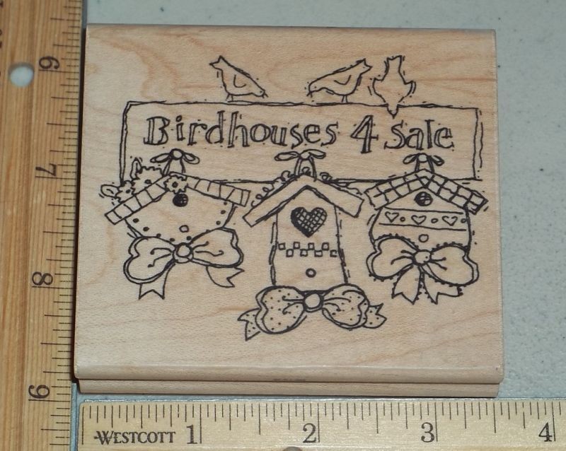 BIRDHOUSES FOR SALE rubber stamp STAMPINGTON & CO.