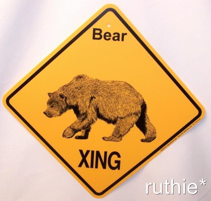 bear crossing sign in Deer