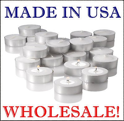 lot 100 Unscented white tea light candles WHOLESALE 