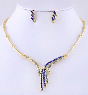 wedding jewelry set blue in Bridal & Wedding Party Jewelry