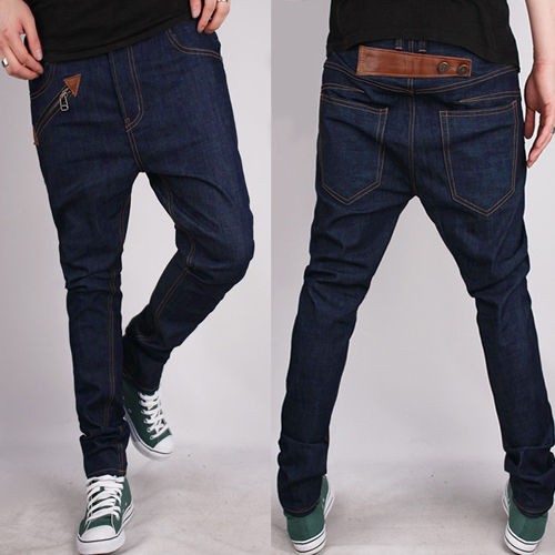 Free Ship New Mens slim harem pants Fashion denim skinny jeans ,28 34 