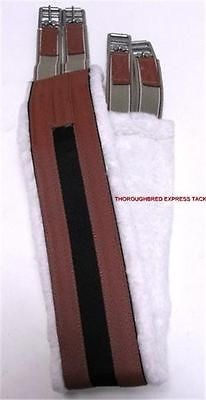 Brown Canvas with Fleece Exercise Saddle/English Girth 46 Horse Tack 