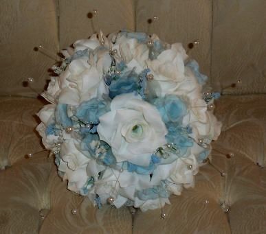 Bridal Bouquet Hand Wrapped Complete Set Sale $80.00