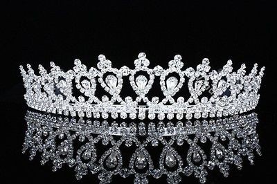 Bridal Pageant Rhinestones Crystal Wedding Crown Tiara 8496