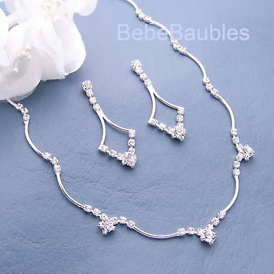 FIVE BRIDAL WEDDING BRIDESMAID JEWELRY 5 NECKLACE SET