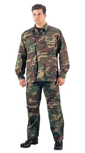 WOODLAND CAMOUFLAGE ARMY BDU MILITARY DURABLE PANTS