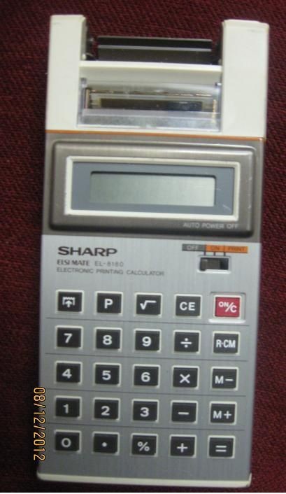   MATE EL 8180 ELECTRONIC PRINTING CALCULATOR vintage no printer WORKS