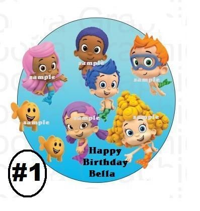Bubble Guppies Edible Cake/Cupcake/C​ookie Toppers